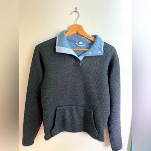 Marine layer reversible quilted pullover